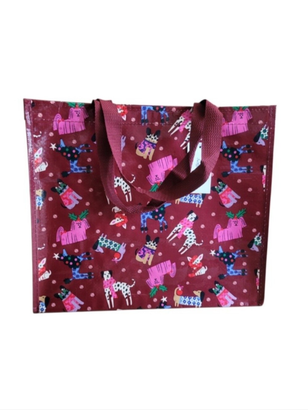 NEW Vera Bradley Outlet Reusable Gift Tote Bag - Holiday Hounds